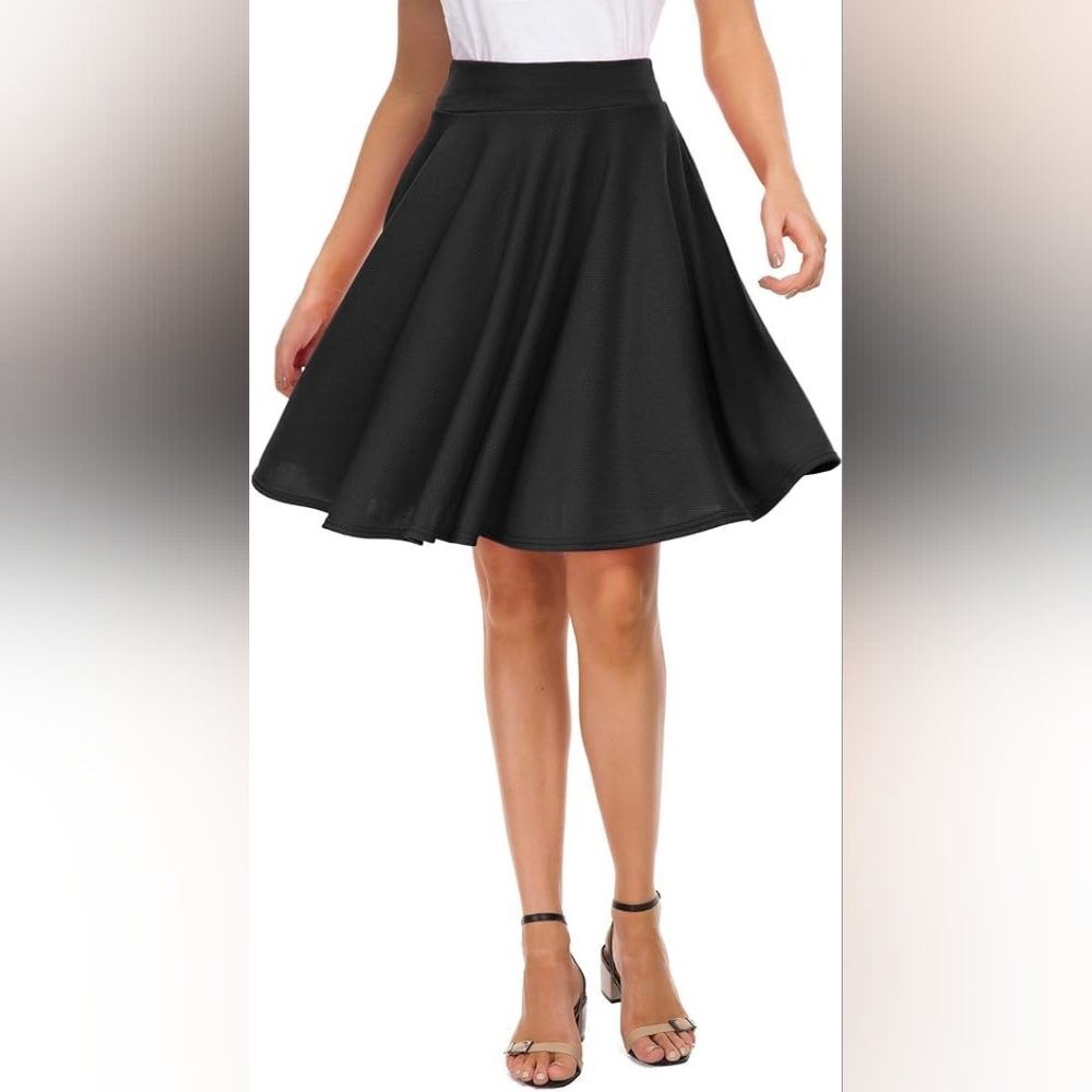 Ingenuity, women's black flair skirt